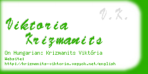 viktoria krizmanits business card