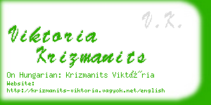 viktoria krizmanits business card